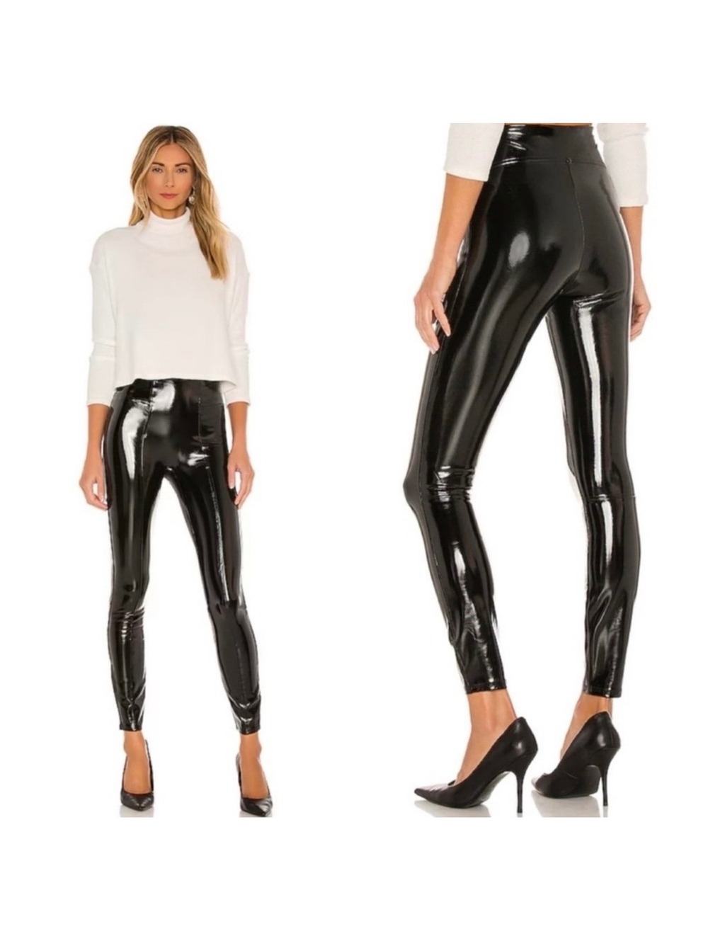 Spanx Faux Patent Leather Leggings - Picture 2 of 6